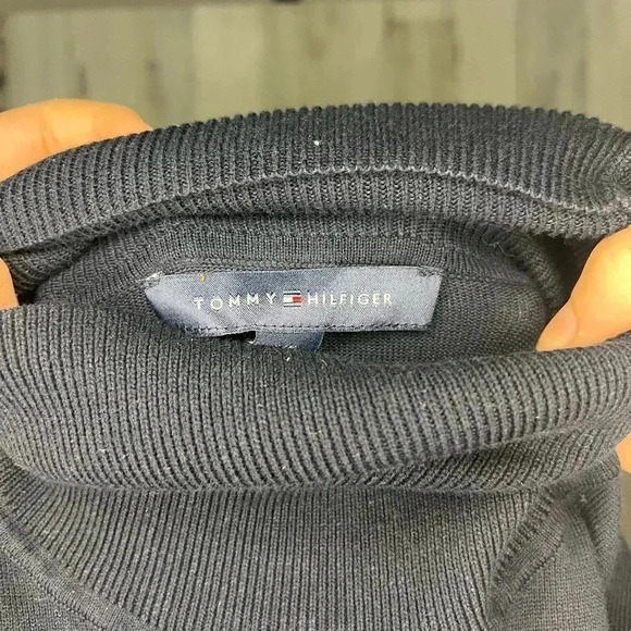 Tommy Hilfiger Turtle Neck Sweater Long Sleeve Top Navy‎ Blue Size Small - Picture 5 of 6